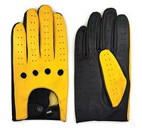 ZLUXURQ Mens Italian Design Soft And Thin Excellent Lambskin Leather Touchscreen Driving Gloves