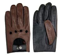 ZLUXURQ Mens Italian Design Soft And Thin Excellent Lambskin Leather Touchscreen Driving Gloves
