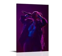 ZLWZPZLN Alicia Keys Famous Singer Pop Music Canvas Poster Wall Art Decorative Painting Bedroom Painting Posters 20x30inch(50x75cm) Frame-style