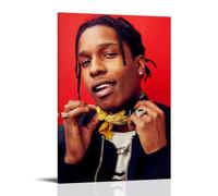 ZLWZPZLN ASAP Rocky Famous Singer Pop Music Canvas Poster Wall Art Decorative Painting Bedroom Painting Posters 20x30inch(50x75cm) Frame-style