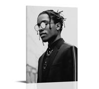 ZLWZPZLN ASAP Rocky Famous Singer Pop Music Canvas Poster Wall Art Decorative Painting Bedroom Painting Posters 20x30inch(50x75cm) Frame-style