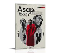 ZLWZPZLN ASAP Rocky Famous Singer Pop Music Canvas Poster Wall Art Decorative Painting Bedroom Painting Posters 16x24inch(40x60cm) Frame-style
