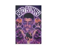 ZLWZPZLN Bad Bunny Famous Singer Pop Music Canvas Poster Wall Art Decorative Painting Bedroom Painting Posters 20x30inch(50x75cm) Unframe-style