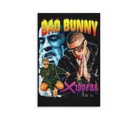 ZLWZPZLN Bad Bunny Famous Singer Pop Music Canvas Poster Wall Art Decorative Painting Bedroom Painting Posters 24x36inch(60x90cm) Unframe-style