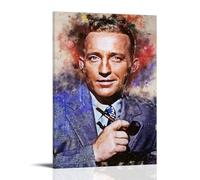 ZLWZPZLN Bing Crosby Famous Singer Pop Music Canvas Poster Wall Art Decorative Painting Bedroom Painting Posters 20x30inch(50x75cm) Frame-style