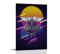 ZLWZPZLN Bon Jovi Famous Singer Pop Music Canvas Poster Wall Art Decorative Painting Bedroom Painting Posters 12x18inch(30x45cm) Frame-style