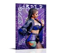 ZLWZPZLN Cardi B Famous Singer Pop Music Canvas Poster Wall Art Decorative Painting Bedroom Painting Posters 24x36inch(60x90cm) Frame-style