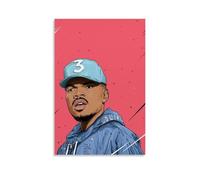 ZLWZPZLN Chance The Rapper Famous Singer Pop Music Canvas Poster Wall Art Decorative Painting Bedroom Painting Posters 12x18inch(30x45cm) Unframe-style