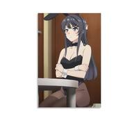 ZLWZPZLN Mai Sakurajima Popular Anime Classic Anime Canvas Poster Wall Art Decorative Painting Bedroom Painting Posters 08x12inch(20x30cm) Unframe-style