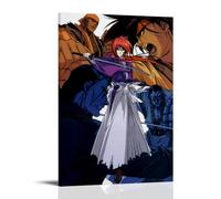 ZLWZPZLN Rurouni Kenshin Popular Anime Classic Anime Canvas Poster Wall Art Decorative Painting Bedroom Painting Posters 12x18inch(30x45cm) Frame-style