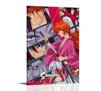 ZLWZPZLN Rurouni Kenshin Popular Anime Classic Anime Canvas Poster Wall Art Decorative Painting Bedroom Painting Posters 20x30inch(50x75cm) Frame-style