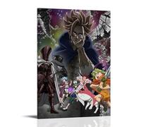 ZLWZPZLN The Seven Deadly Sins Four Knights of The Apocalypse Popular Anime Classic Anime Canvas Poster Wall Art Decorative Painting Bedroom Painting Posters 12x18inch(30x45cm) Frame-style