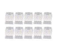 ZLXCAOB 10Pcs COB LED Strip to Wire Connector 10mm 3Pin Transparent Solderless LED Light Strip Connectors for Home School Office