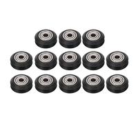 ZLXCAOB 13Pcs 3D Printer Wheel POM V Shape Wear Resistance 3D Printer Wheel Bearing 625ZZ Black