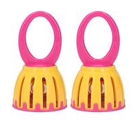 ZLXCAOB 2pcs Handled Cage Bell Rattle Educational Toy Hand Percussion Jingle Bell for Kids