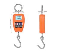 ZLXCAOB 440lb Digital Hanging Scale with Accurate Sensors Handheld 200Kg Mini Crane Scale with Hooks for Farm Fishing Outdoor Farm Large Luggage (Orange)