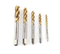 ZLXCAOB 5pc/lot Coated HSS Spiral Fluted Screw Taps M3 M4 M5 M6 M8 Thread Tapping Tool