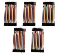 ZLXCAOB 5pcs Colorful 11.5cm Jumper Wires Set 40pin M to F Ribbon Cable for Breadboard