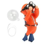 ZLXCAOB Aquarium Diver Decoration Floating Fish Tank Small Diver Model for Floating Aquarium Accessory (Orange Fatty Taking Pictures)
