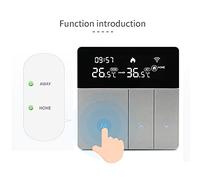 ZLXCAOB I8-GE Tuya WiFi Intelligent Temperature Controller Thermostat Backlight Brightness Automatic Adjustment Home Away Mode Mobilephone APP Remotes Control Compatible with (i8HGB)