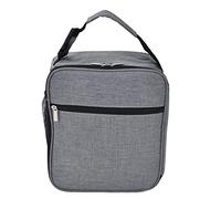 ZLXCAOB Insulated Portable Lunch Tote Oxford Cloth Picnic Bag Lightweight Compact Camping Office Grey