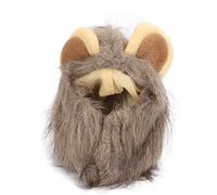 ZLXCAOB Kitten Lion Hat Cat Lion Mane Costume Plush Puppy Kitten Costume Lion Headgear Halloween Costume (L)