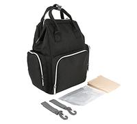 ZLXCAOB Large Capacity Diaper Nappy Bag for Mommy ON-The-GO (Mica Black)