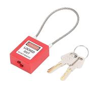 ZLXCAOB Lockout Tagout Lock Stainless Steel Cable Lock Safety Lockout Padlock with 2 Keys