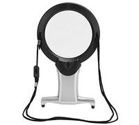 ZLXCAOB Magnifier Handheld Neck Wearing LED Dual Reading Magnifying Glass for Working Table