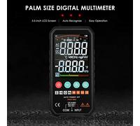 ZLXCAOB Mastfuyi Super Slim Palm Size 3.3-inch LCD Digital Multimeter 6000 Counts True RMS Universal Meter Smart Measure AC/DC Voltage Resistance Capacitance Frequency Continuity (FY107B)