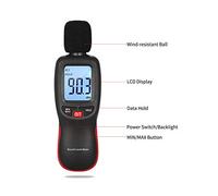 ZLXCAOB Mini LCD Digital Noisemeter Sound Level Meter 30-130dB Noise Volume Measuring Instrument Decibel Monitoring Tester with Max/Min/Data Hold Mode
