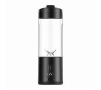 ZLXCAOB Portable Blender Cup USB Electric Fruit Juicer Rechargeable Juice Mixer 530ml with 6 Blades for Outdoor Sports Travel Camping (Black)