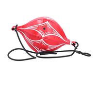 ZLXCAOB PU Rhombus Pattern Boxing Ball Fighting Response Elasticity Ball Fitness Equipment (Red Ball White Diamond Pattern)