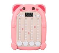 ZLXCAOB Rhythm Game Machine for Kids Electronic Scorescreen 3 Speed Adjustable Handheld Puzzle Game Machine Rhythm Quick Push Game (Pink)