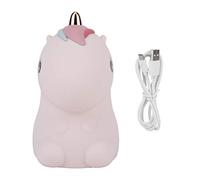 ZLXCAOB Silicone Colorful Cute Animal USB Charging LED Night Light Lamp for Bedroom Bedside (Pink)