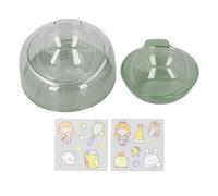 ZLXCAOB Slanted Cat Food Bowl 500ml Transparent Detachable Stand Enhanced Health Sturdy Tilted Dog Dish Bowl for Home Indoor (Green)