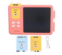 ZLXCAOB Talking Flash Cards Writing Tablet Early Educational LCD Drawing Board Pad Toy for Children (Roseate)