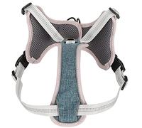 ZLXHDL Anti traction dog harness, adjustable harness with reflective bands for large breeds, soft and comfortable strap and large dog necklace for outdoor walking (L)