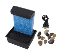 ZLXHDL Tabletop Fountain, USB Cable 5V LED Lights Irregular Stone Water Fountain, Indoor Water Fountain with Lights, with River Rocks for Relaxation,Home and Office Decoration