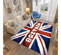 ZLXMN 60x110cm Britain Flag Area Rug 3d Optical Illusion Uk Flag Carpet Rug Machine Soft Washable Floor Mat Carpet for Living Room Bedside Rugs for Bedrooms Easy Clean Non-Slip Mat