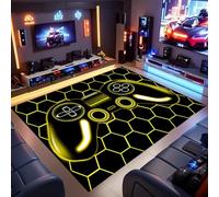 ZLXMN Neon Game Controller Area Rug 70 x 140 m 3D Aesthetic Gaming Rug Modern Cool Game Room Decor Boy Carpet for Bedroom Living Room Washable Door Mat Indoor Lounge Rugs
