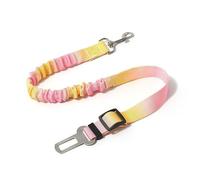 ZLXMRUT Elastic Safety Belt for 1994-2001 Dodge Ram 1500, Reflective Nylon Strap Shock Absorber Vehicle Adjustable Harness Pets,Pale Yellow