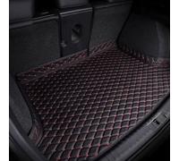 ZLxsmy Car Leather Boot Liner for Porsche Taycan Cross Turismo (Y1A) 2021 2022 2023,Tailored Fit Nonslip Waterproof Car Boot Protector,Raised Edges Protector Guard Tray，Dog Friendly,C/Black-Red