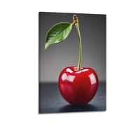 ZlXXYZ Living Room Art Wall Canvas Posters-Creative Poster Red Cherry Fresh Vibrant Canvas Decor 16x24inch(40x60cm) Frame-style