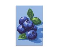 ZlXXYZ Living Room Art Wall Canvas Posters-Fruit Poster Blueberry Illustration Fresh Canvas Decor 20x30inch(50x75cm) Unframe-style