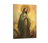 ZlXXYZ Modern Family Art Wall Canvas Posters-Character Poster Holy Figure with Halo Enhances Sacred Decor Charm Painting 24x36inch(60x90cm) Frame-style