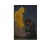 ZlXXYZ Modern Family Art Wall Canvas Posters-Character Poster Knight's Apparition Enhances Heroic Decor Vibes Painting 24x36inch(60x90cm) Unframe-style