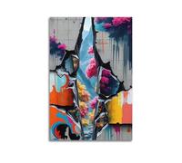 ZlXXYZ Modern Family Art Wall Canvas Posters-Creative Poster Personalized Wall Art Of Seeing Scenery Through Broken Wall 20x30inch(50x75cm) Unframe-style
