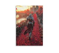 ZlXXYZ Modern Family Art Wall Canvas Posters-Fantasy Poster Knight And Castle Romantic Scene Show Chivalric Spirit Decorative Painting 08x12inch(20x30cm) Unframe-style