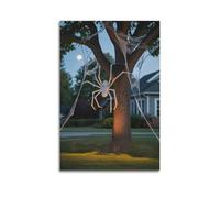 ZlXXYZ Modern Family Art Wall Canvas Posters-Halloween Poster Giant Spider And Web Hanging on The Tree Halloween Decorations 08x12inch(20x30cm) Unframe-style
